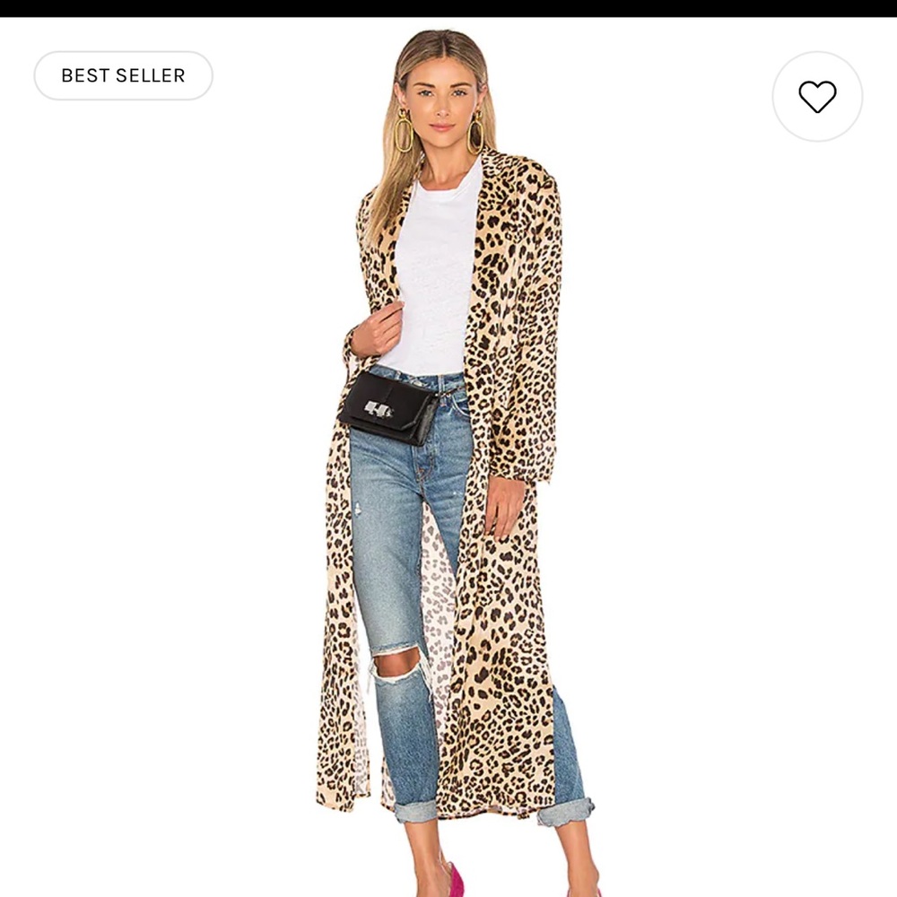 SOLD- × REVOLVE Delaney Duster in Leopard